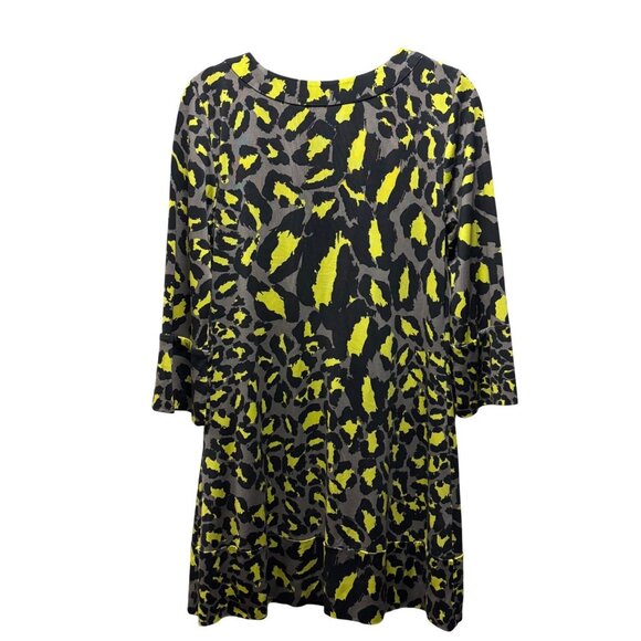 Diane Von Furstenberg Vintage Leopard Print Silk Jersey Mini Dress Size 12 - Picture 4 of 9
